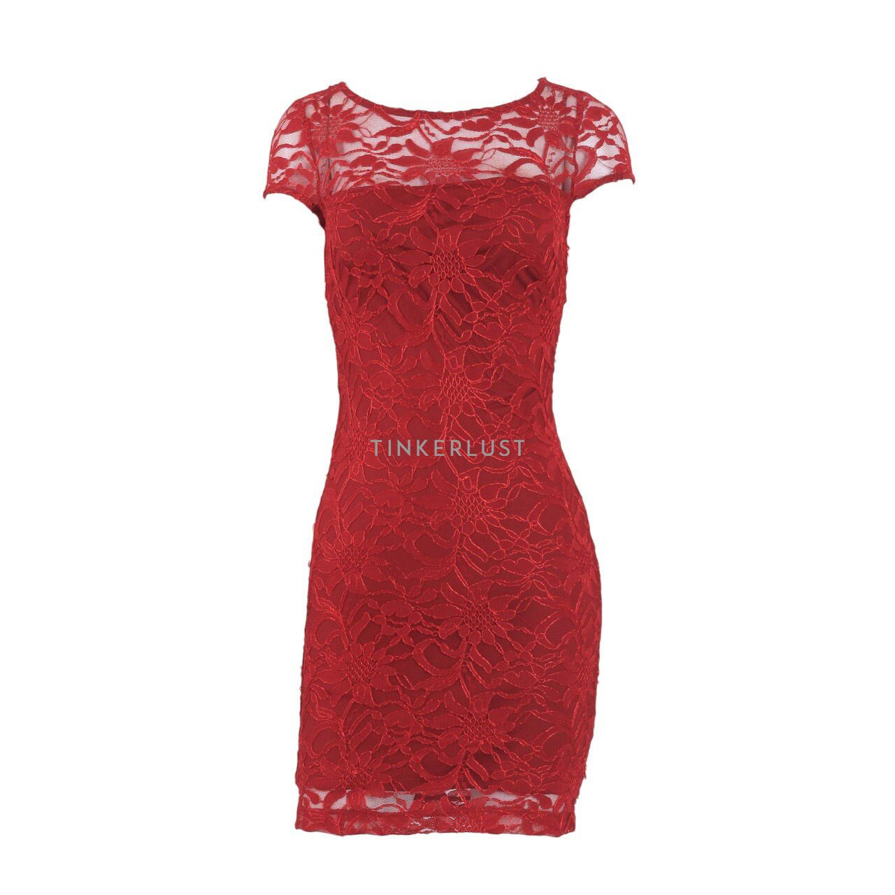 Bebe red 2025 lace dress